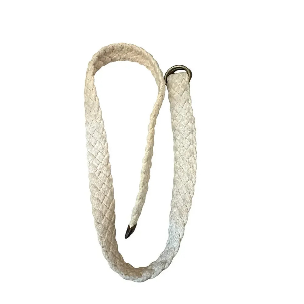 J. Crew White Woven Rope Belt Size Medium